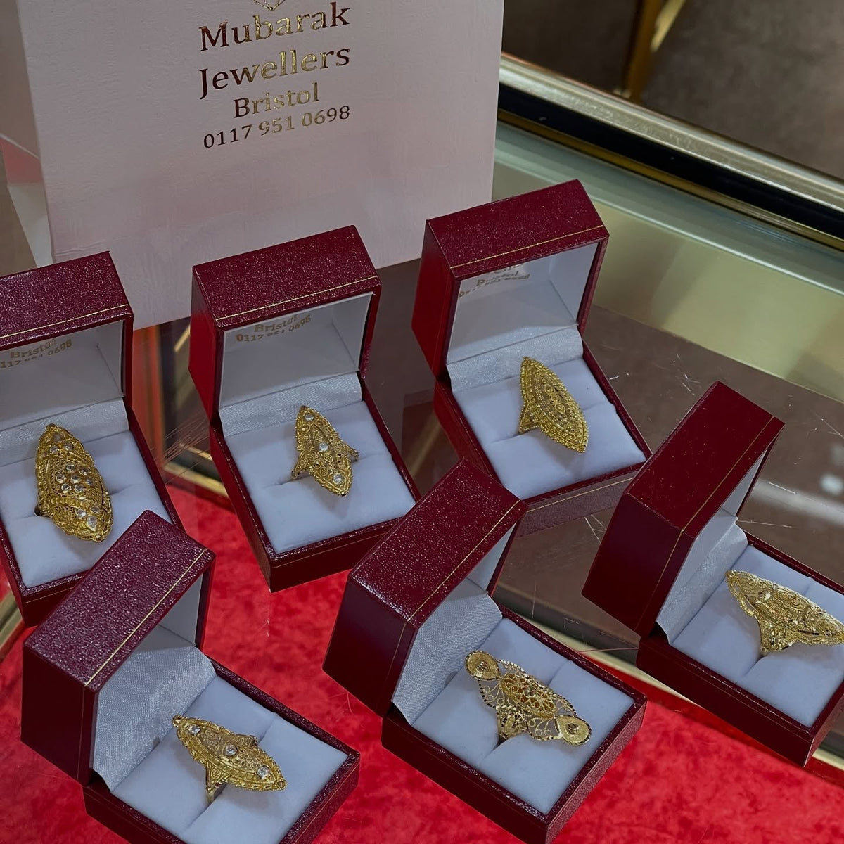Filigree Statement Gold Ring — original Mubarak Jewellers photograph