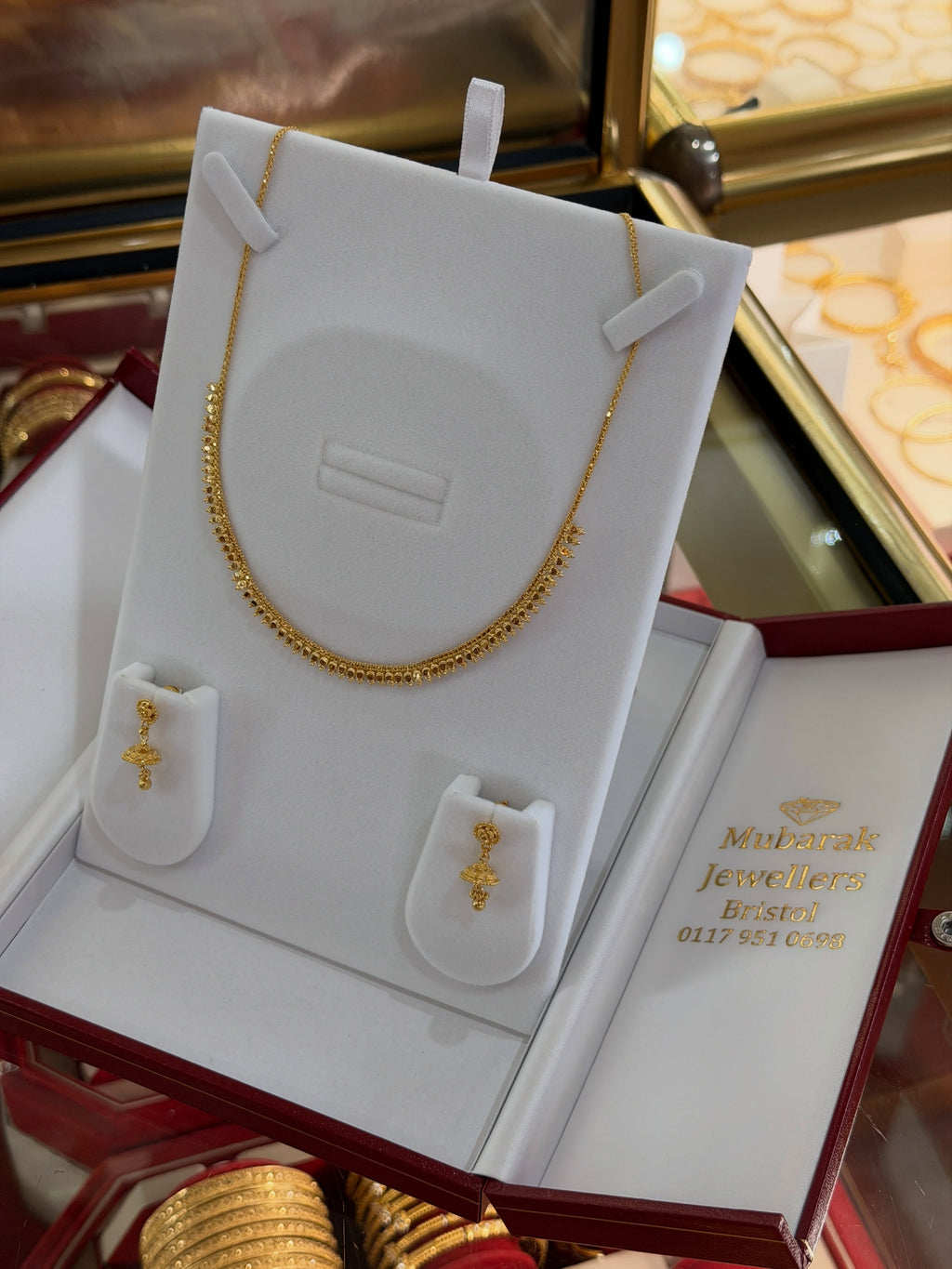 Golden Blossom Necklace & Earring Set — original Mubarak Jewellers photograph