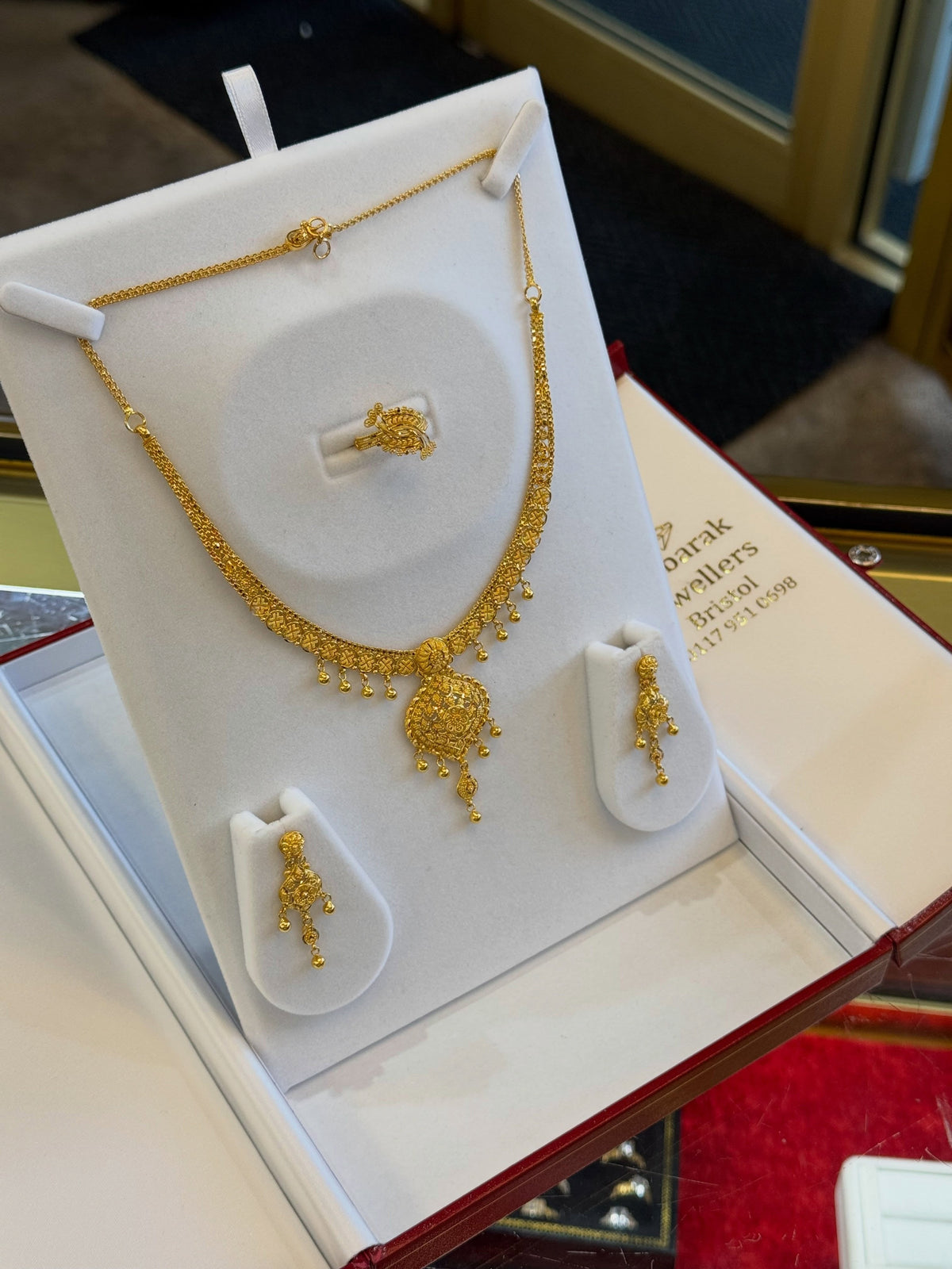 Traditional Drop Gold Necklace — original Mubarak Jewellers photograph