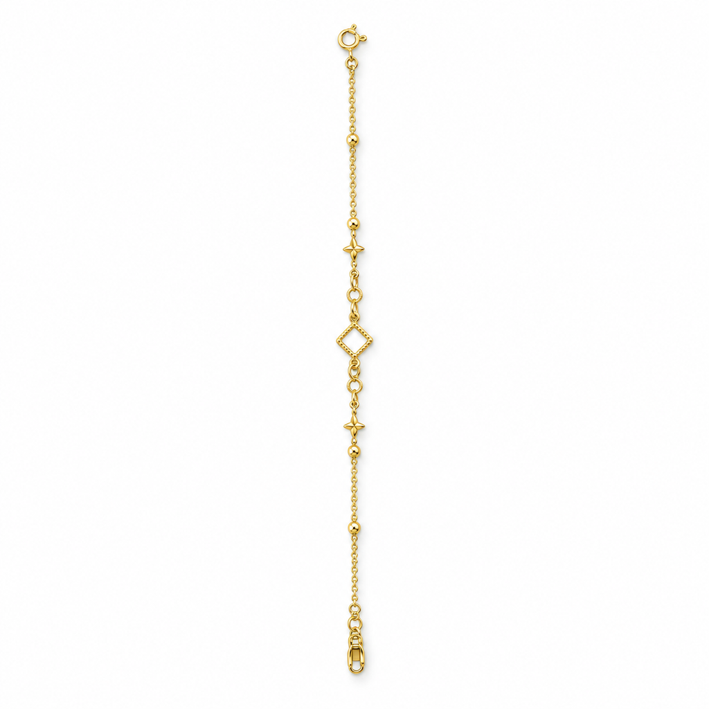Celestial Station Gold Bracelet — studio image on white background