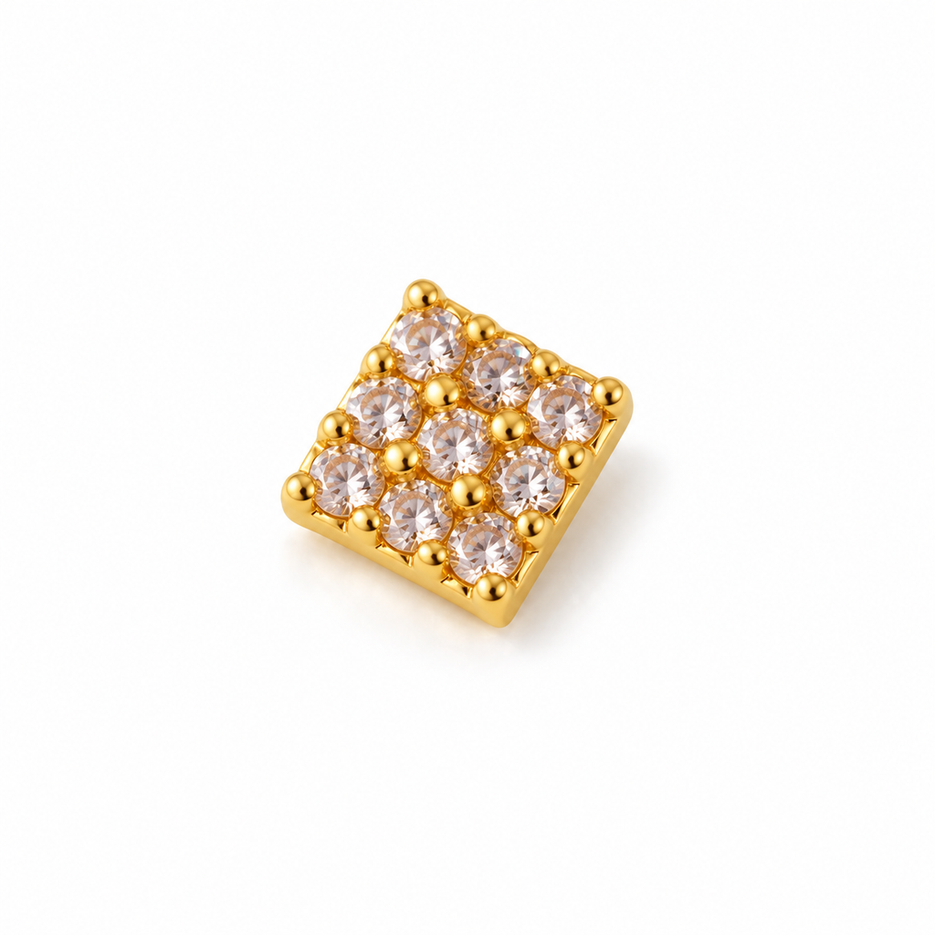 Classic Gold Nose Stud — studio image on white background