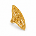 Filigree Statement Gold Ring — studio image on white background