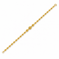 Floral Dainty Gold Bracelet — studio image on white background