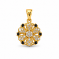 Rajasthan Floral Gold Pendant — studio image on white background