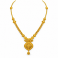 Regal Medallion Gold Necklace — studio image on white background