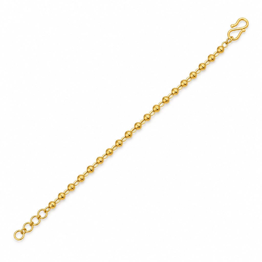 Textured Gold Bracelet — studio image on white background